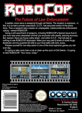 RoboCop (Europe) box cover back